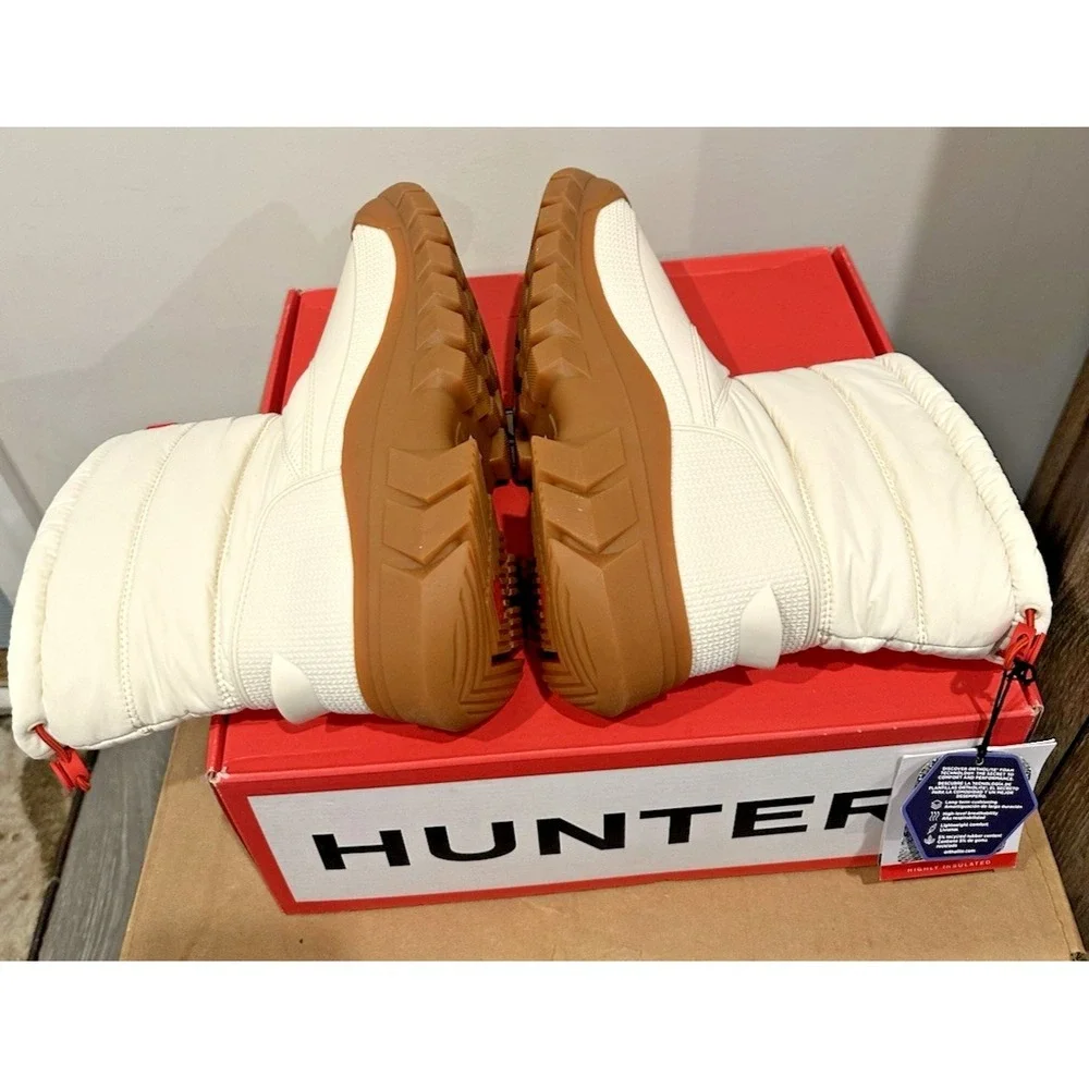 Hunter Women Size EU 43/US 11‎ Intrepid Short Snow Boots White Willow Waterproof